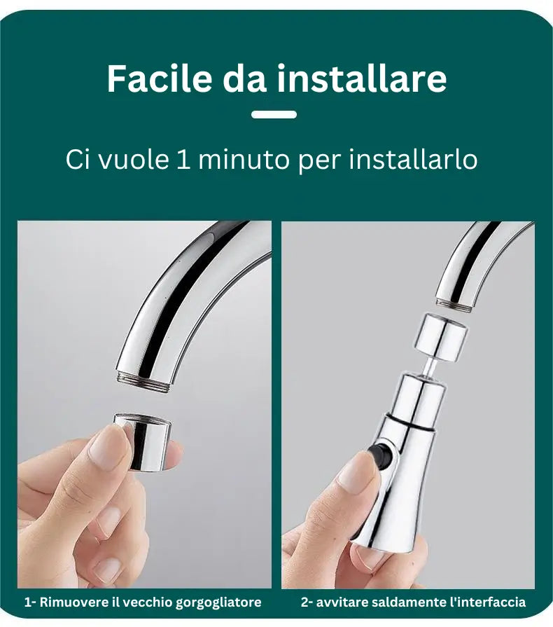 UniFlex™ Pro Rubinetto Cucina a 3 Modalità Cromato